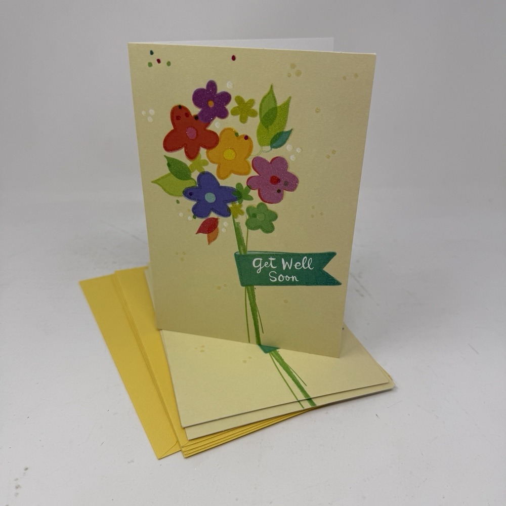 Hallmark Get Well Soon GREETING CARDS New W/Envelopes LOT of 5
